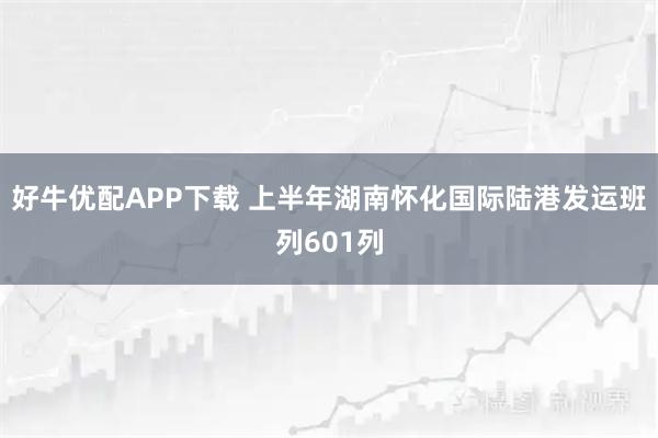 好牛优配APP下载 上半年湖南怀化国际陆港发运班列601列